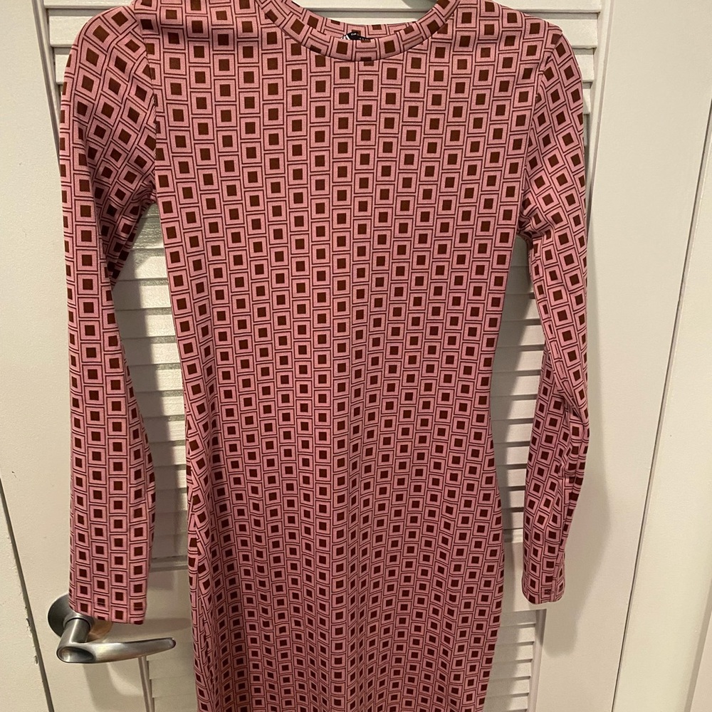 Zara 70s inspired long sleeve mini dress